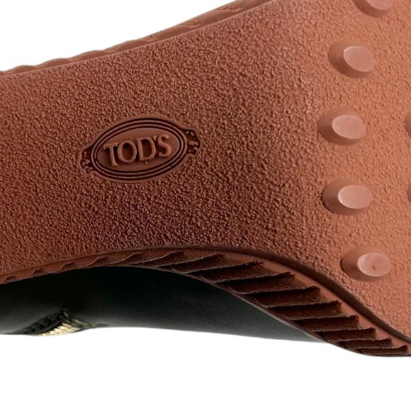 NWOB Tod's Green Leather Lace Up Heeled Boots - Picture 8 of 12